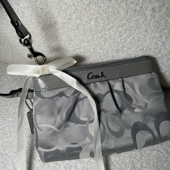Coach Grey Wristlet - Picture 2 of 4